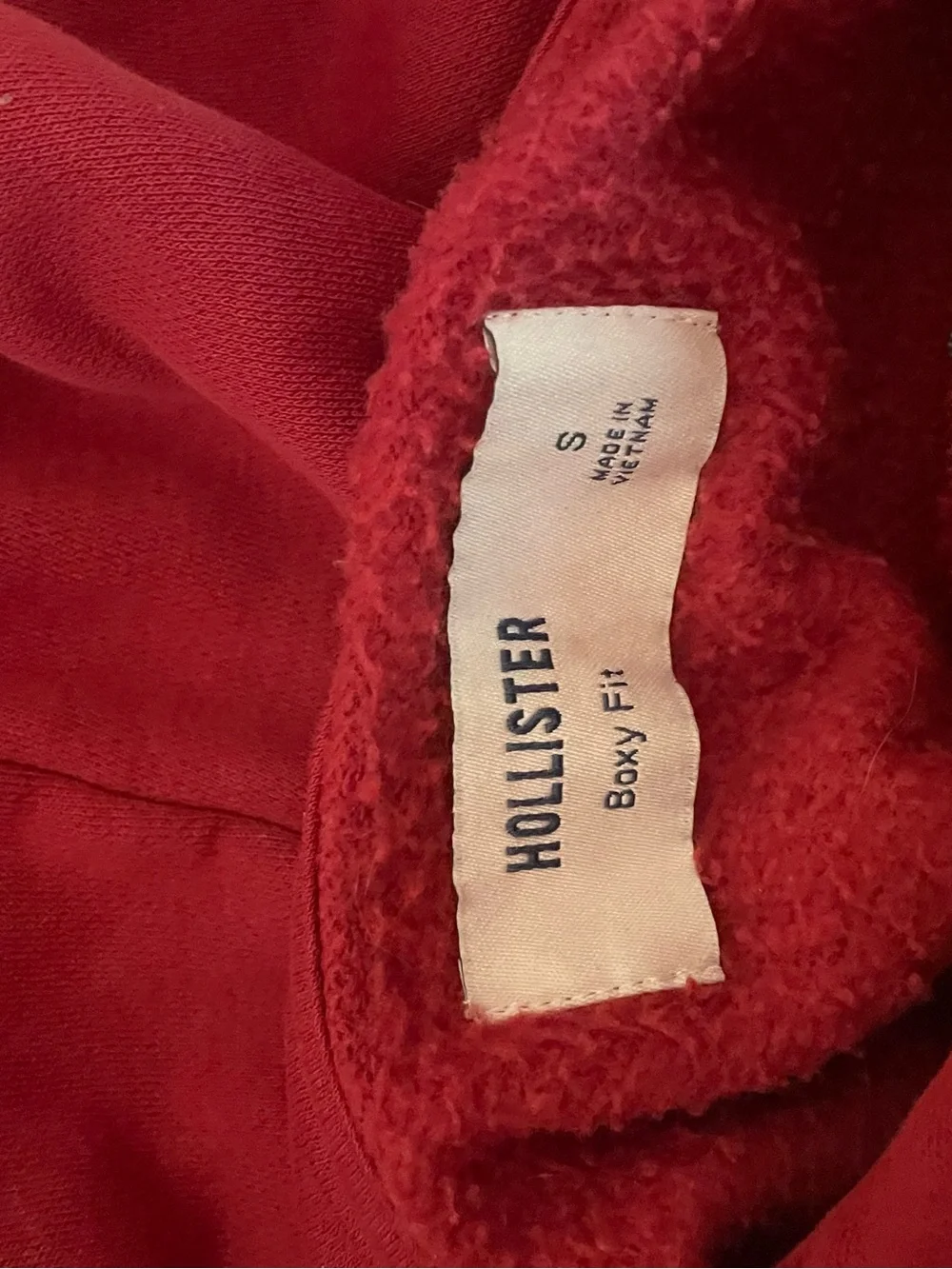 Hollister Red Cozy Boxy Hoodie